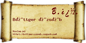 Böttger Özséb névjegykártya